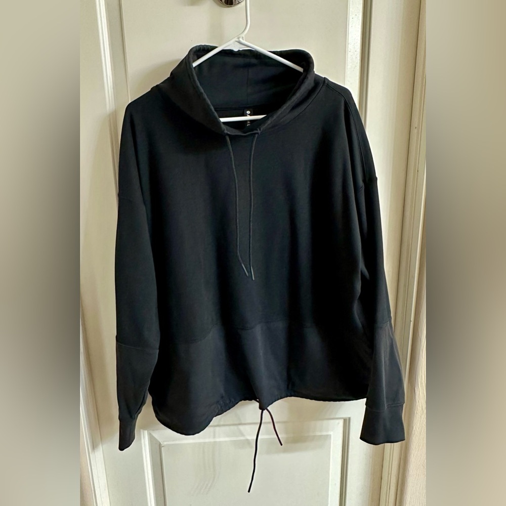 Athleta Balance Cinch Funnel Neck Sweatshirt Black